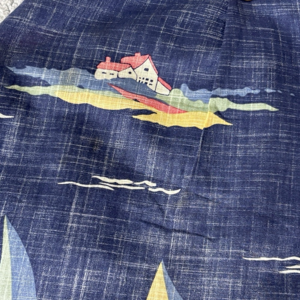 Odille Anthropologie Skirt 14 Novelty Nautical Coastal Whimsical Lighthouse - Picture 5 of 11